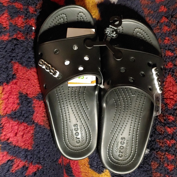 Black CLASSIC CROCS SLIDE     NWT - Picture 5 of 6
